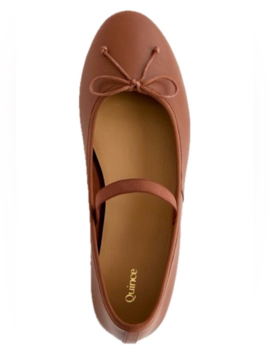 Quince Shoes - NWT quince ballet Mary Jane flat sz 8 cognac